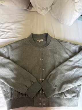 Moon River Faux Wool Style Bomber Jacket